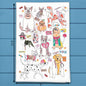 Dogs in Costumes Tea Towel – Halloween Pet Parade