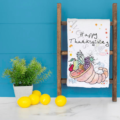 Thanksgiving Cornucopia Tea Towel – Harvest Decor
