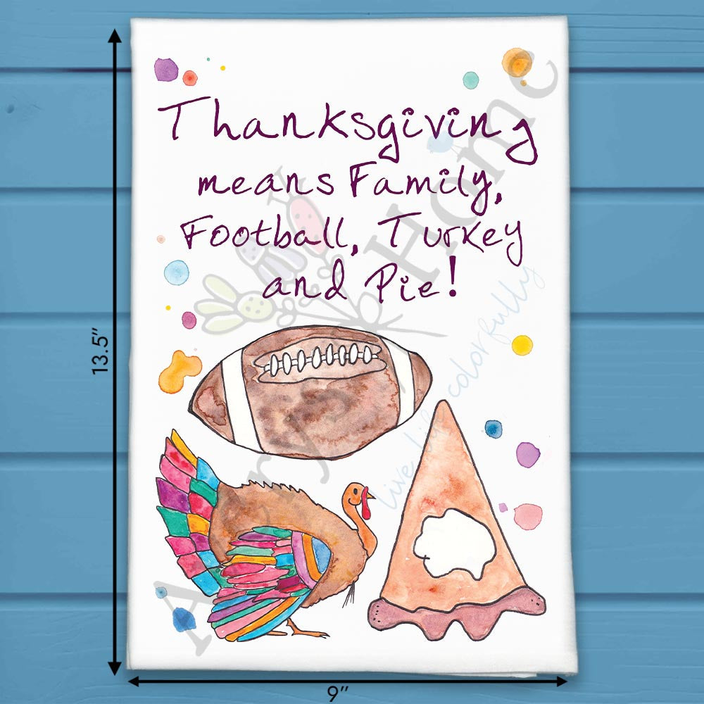 Family & Football Tea Towel – Game Day Decor