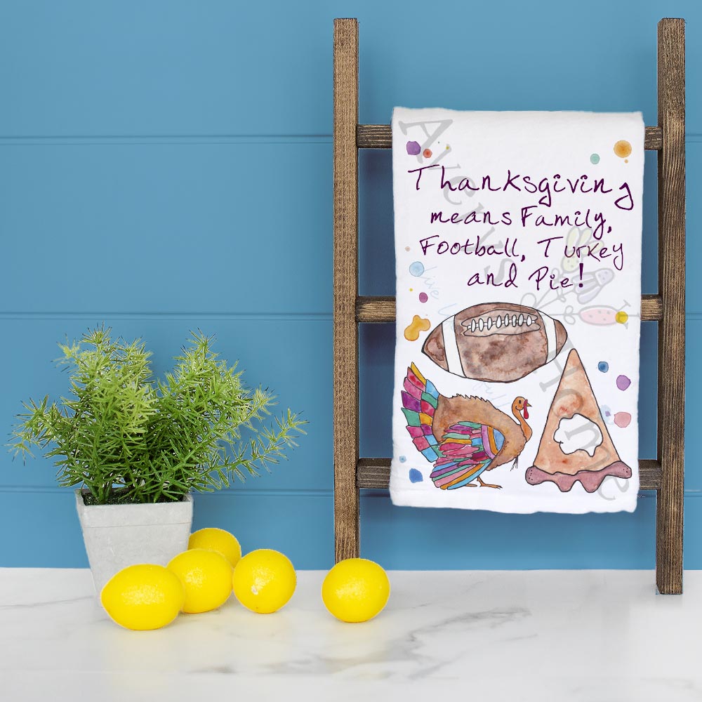 Family & Football Tea Towel – Game Day Decor