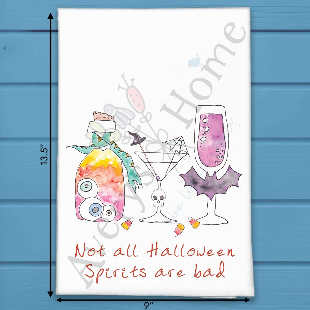Witch Cocktails Tea Towel – Spooky Bar Decor
