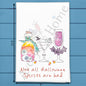 Witch Cocktails Tea Towel – Spooky Bar Decor