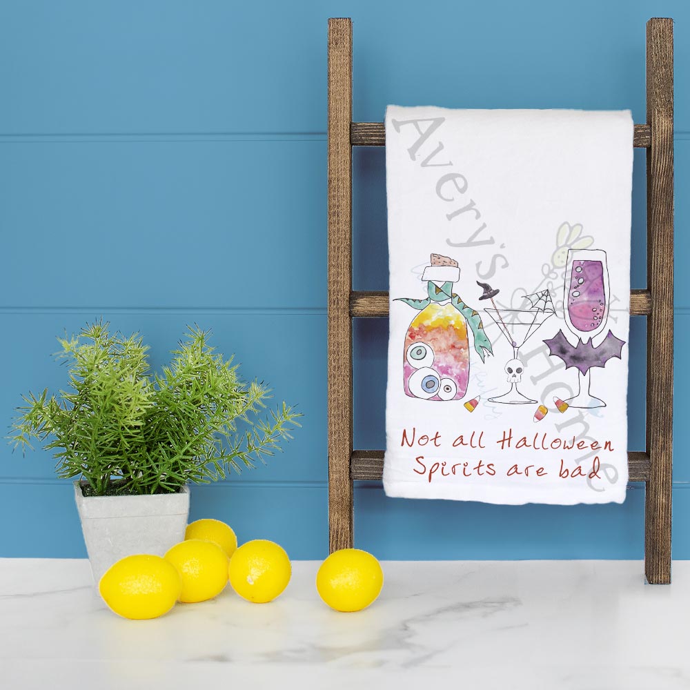 Witch Cocktails Tea Towel – Spooky Bar Decor