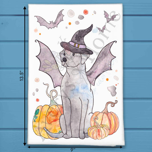 Bat Dog Costume Tea Towel – Halloween Pup Parade