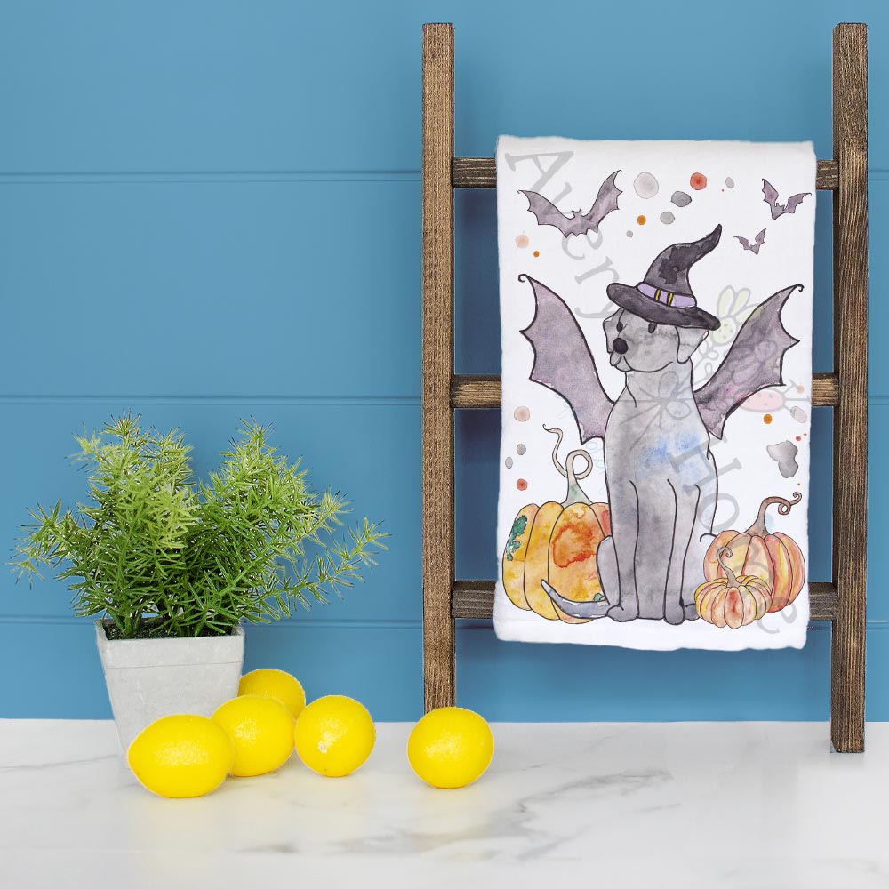 Bat Dog Costume Tea Towel – Halloween Pup Parade