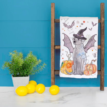 Bat Dog Costume Tea Towel – Halloween Pup Parade