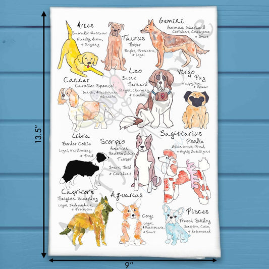 Zodiac Dog Tea Towel – Astrology Pet Gift