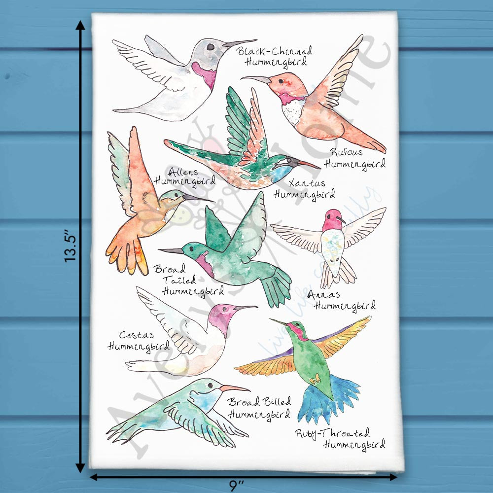 Hummingbirds of North America Tea Towel – Birdwatcher Gift