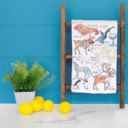 Arctic Wildlife Tea Towel – Northern Nature Decor