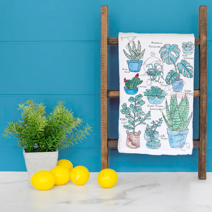 Succulent Collection Tea Towel – Plant Lover Gift
