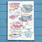 Tea Room Customizable Tea Towel – Elegant Beverage Decor