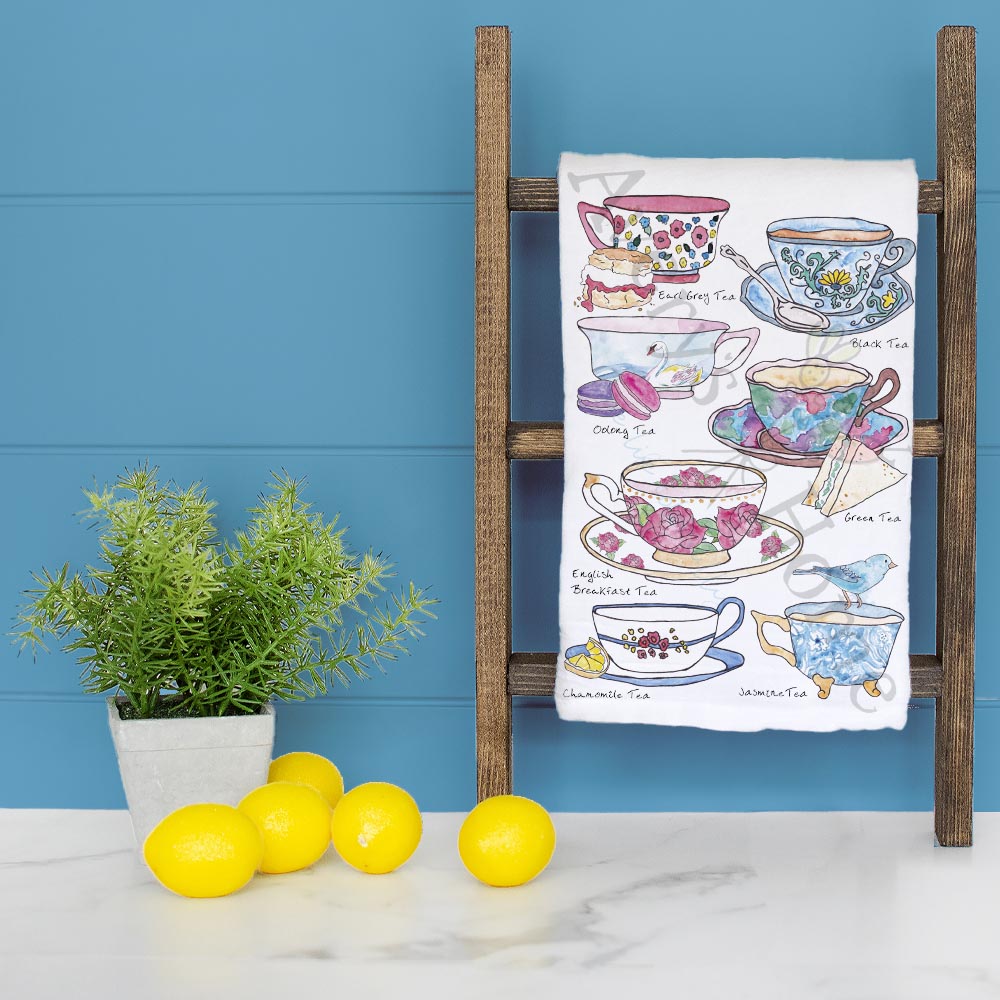 Tea Room Customizable Tea Towel – Elegant Beverage Decor