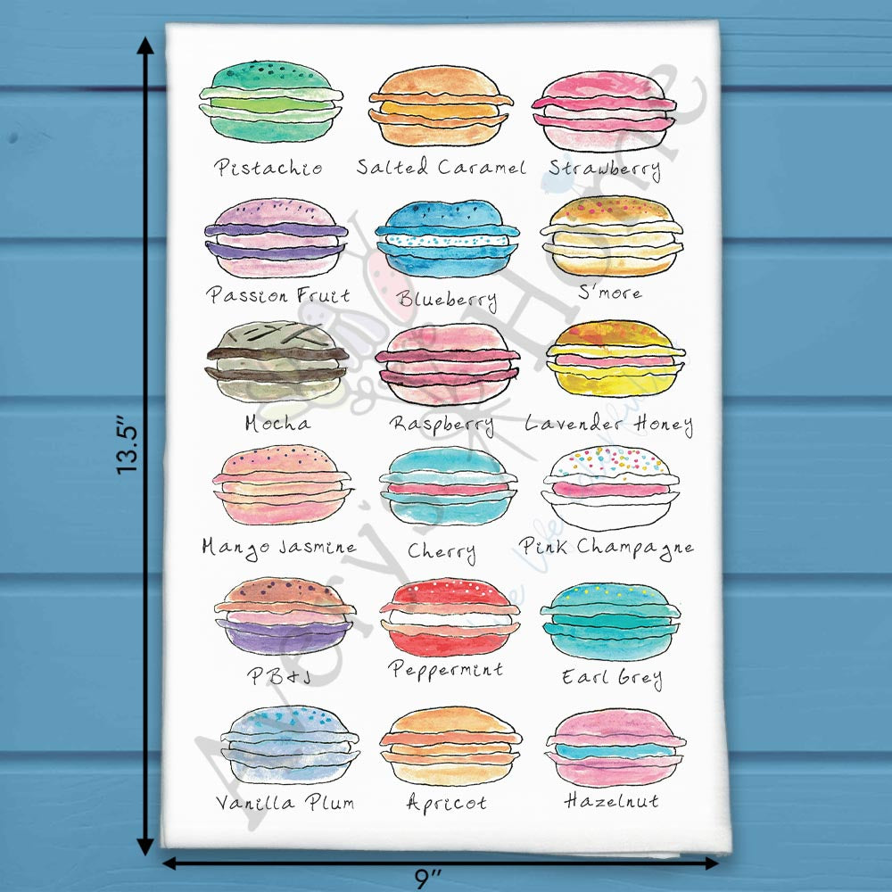 Macaron Cookie Tea Towel – French Bakery Decor