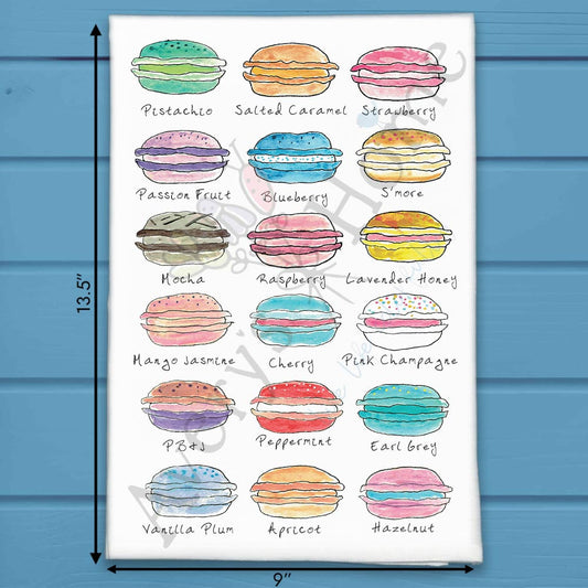 Macaron Cookie Tea Towel – French Bakery Decor