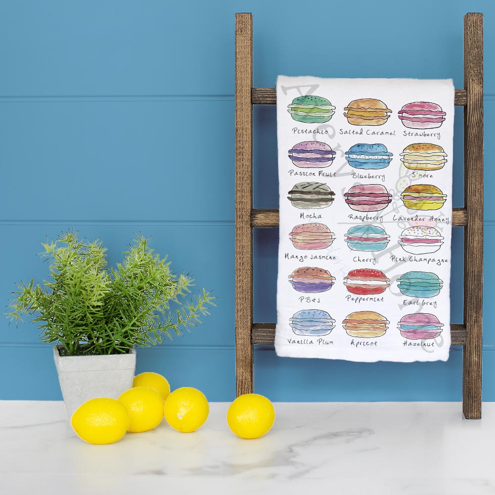 Macaron Cookie Tea Towel – French Bakery Decor