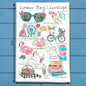 Summer Checklist Tea Towel – Bright Seasonal Decor