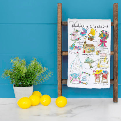 Wedding Checklist Tea Towel – Funny Bridal Planning Gift