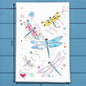 Dragonfly Garden Tea Towel – Nature-Inspired Decor
