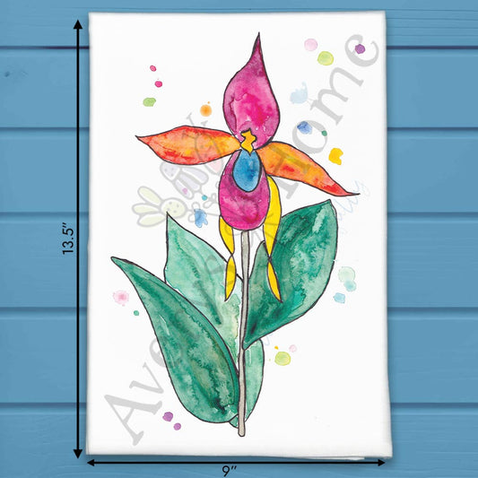 Colorful Flower Tea Towel – Bold Garden Accent