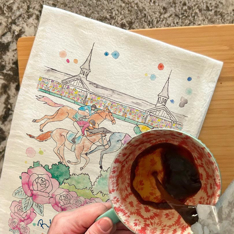 Kentucky Derby Tea Towel – Churchill Downs Party Decor