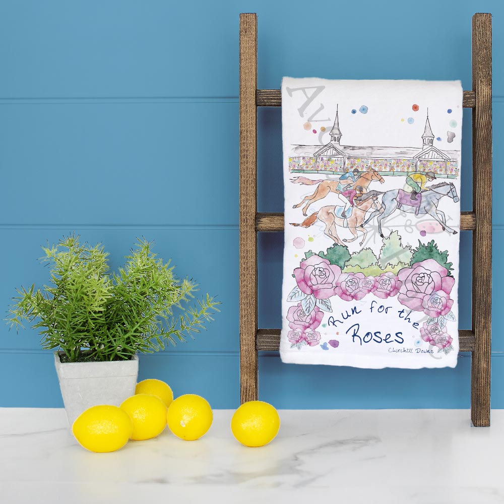 Kentucky Derby Tea Towel – Churchill Downs Party Decor