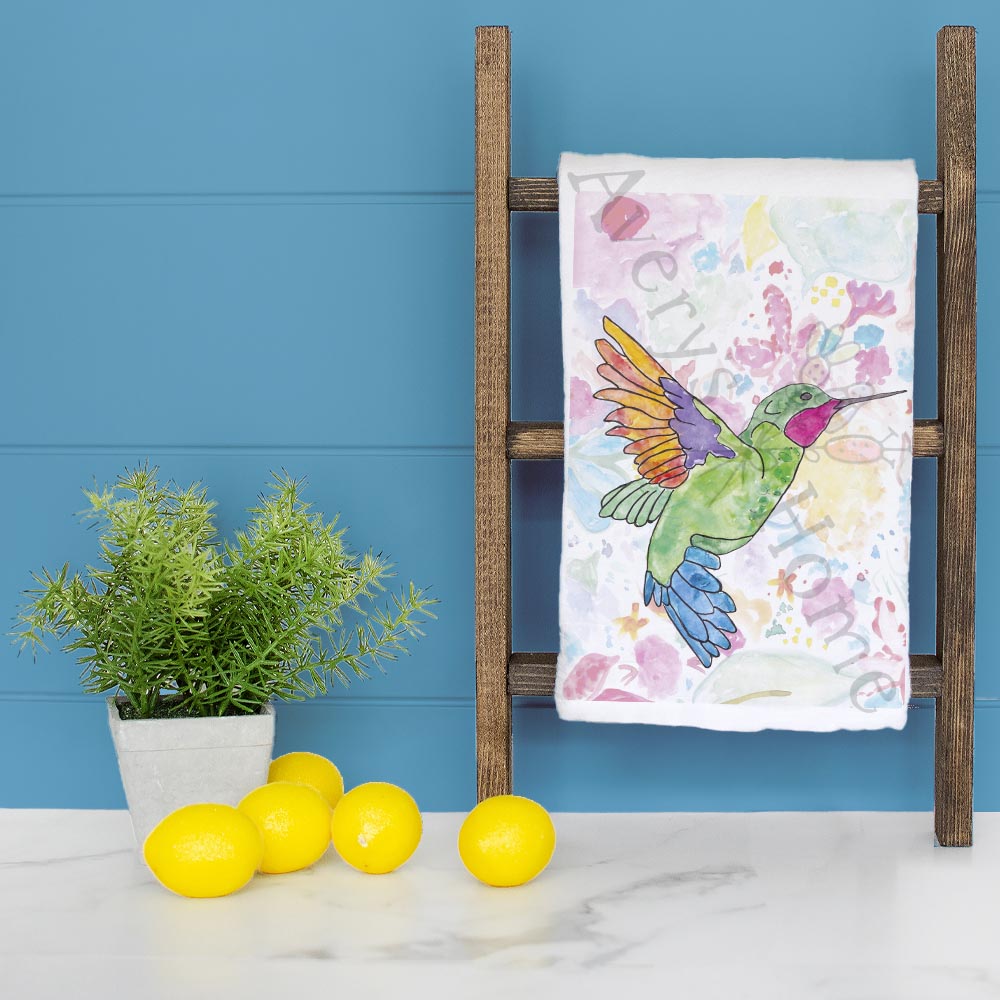 Ruby Throated Hummingbird Tea Towel – Garden Decor