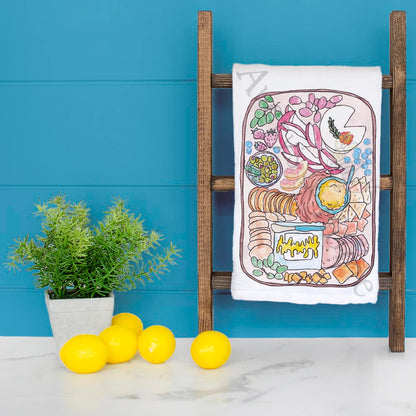Charcuterie Board Tea Towel – Gourmet Entertaining Decor