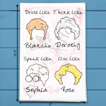 Golden Girls Tea Towel – 80s Sitcom Fan Decor