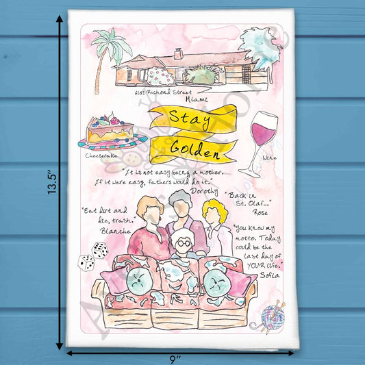 Stay Golden Tea Towel