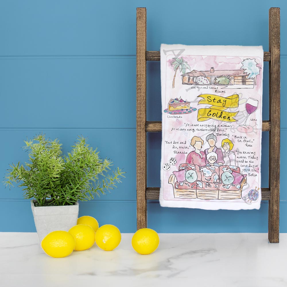 Stay Golden Tea Towel
