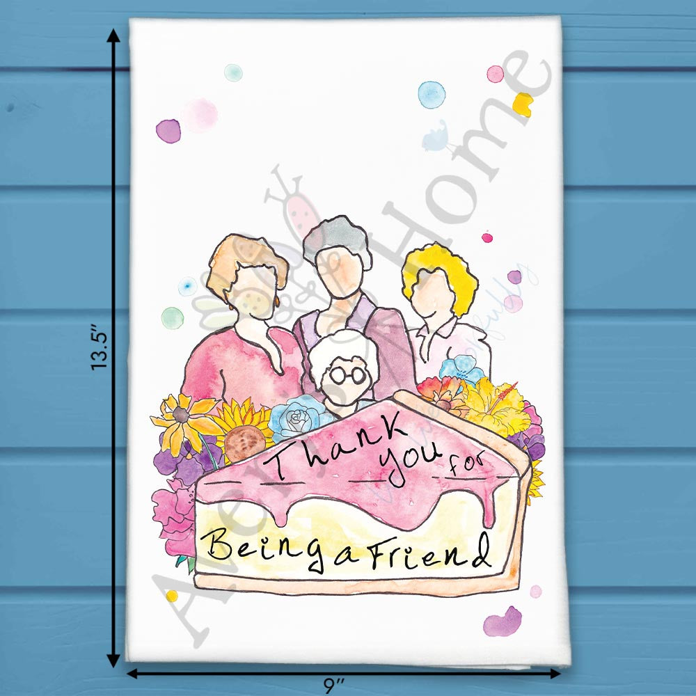 Thank You for Being a Friend Tea Towel – TV Quote Gift