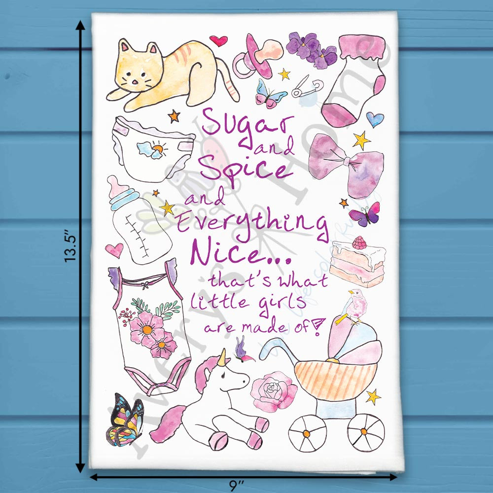 Baby Girl Saying Tea Towel – Sweet Nursery Decor