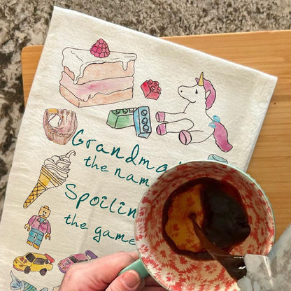 Grandma Spoiling Tea Towel – Funny Truth Gift