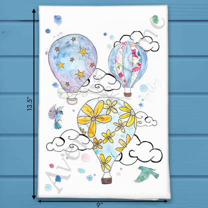 Hot Air Balloon Tea Towel – Inspirational Custom Decor