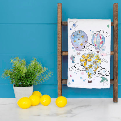 Hot Air Balloon Tea Towel – Inspirational Custom Decor