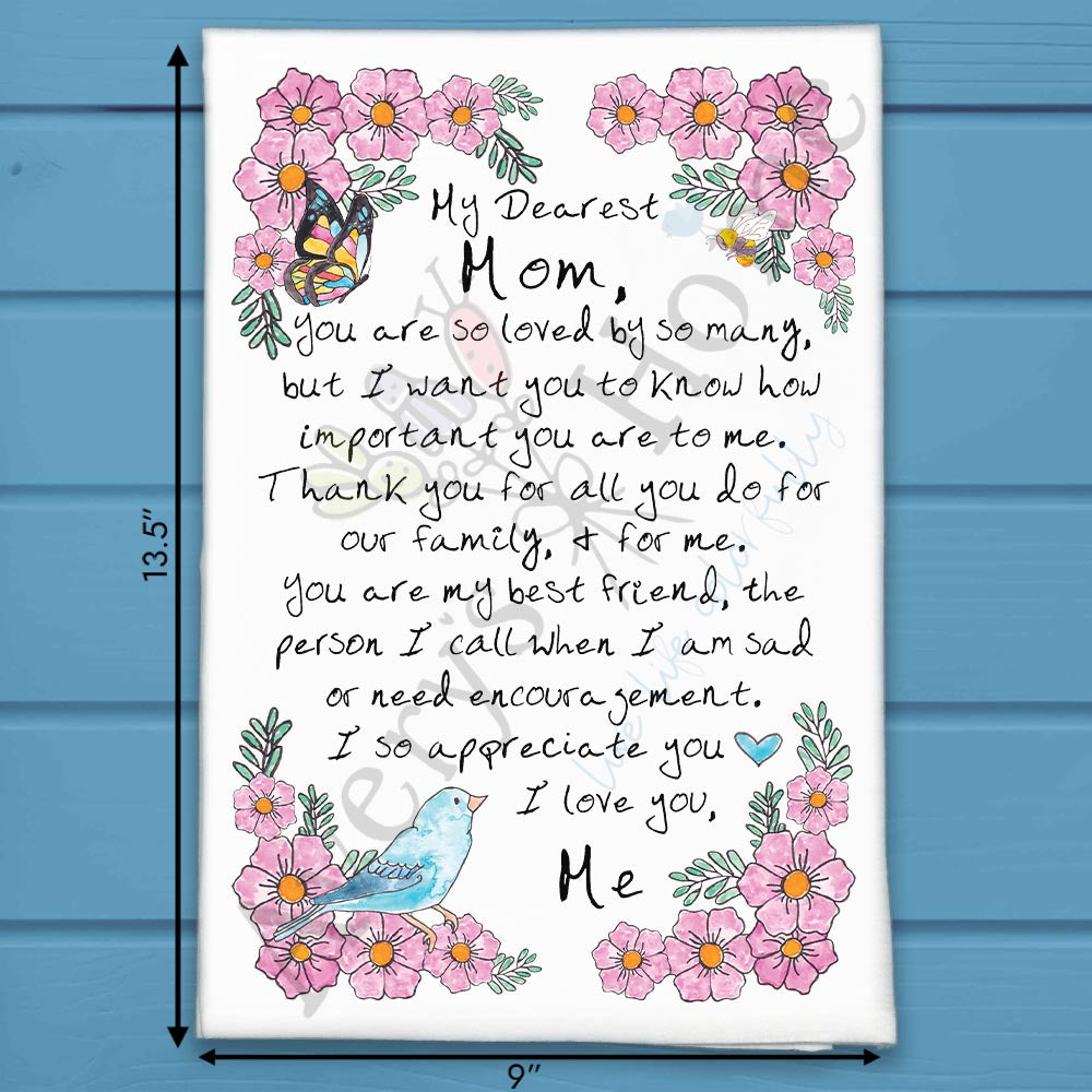 Letter to My Mom Tea Towel – Mother's Day Gift