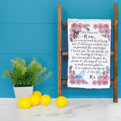 Letter to My Mom Tea Towel – Mother's Day Gift