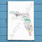 Florida State Icons Tea Towel – Ocean to Orange