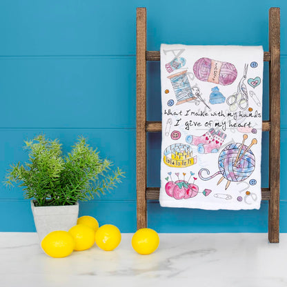 Handmade Love Language Tea Towel – Maker Gift