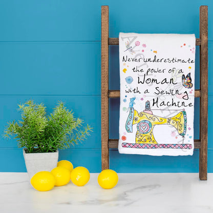 Strong Women Yarn Tea Towel – Fiber Arts Decor