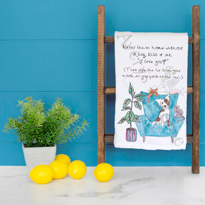 Never Leave Without Coffee Tea Towel – Daily Truth