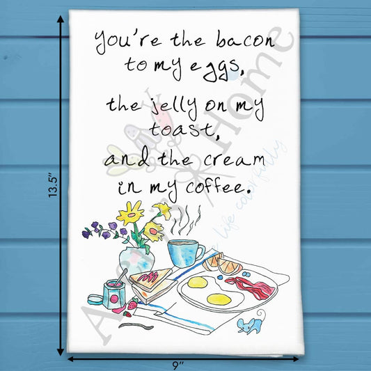 Bacon & Eggs Tea Towel – Breakfast Humor