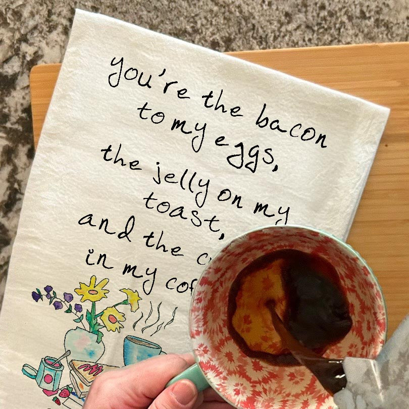 Bacon & Eggs Tea Towel – Breakfast Humor