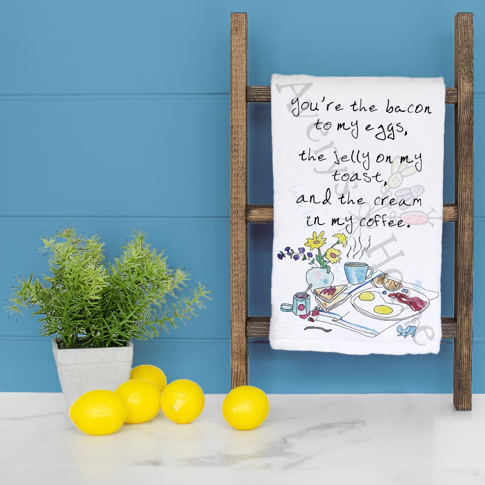 Bacon & Eggs Tea Towel – Breakfast Humor