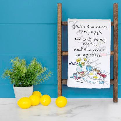Bacon & Eggs Tea Towel – Breakfast Humor