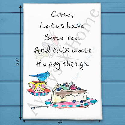 Let Us Have Tea Tea Towel – Garden Gathering Decor