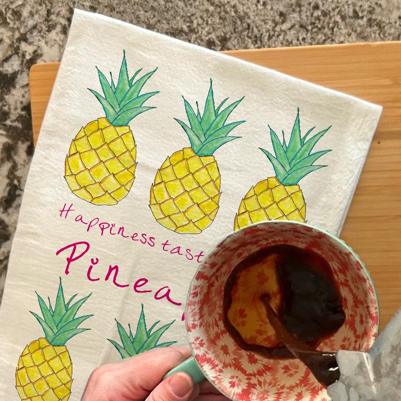 Pineapple Happiness Tea Towel – Summer Host Gift