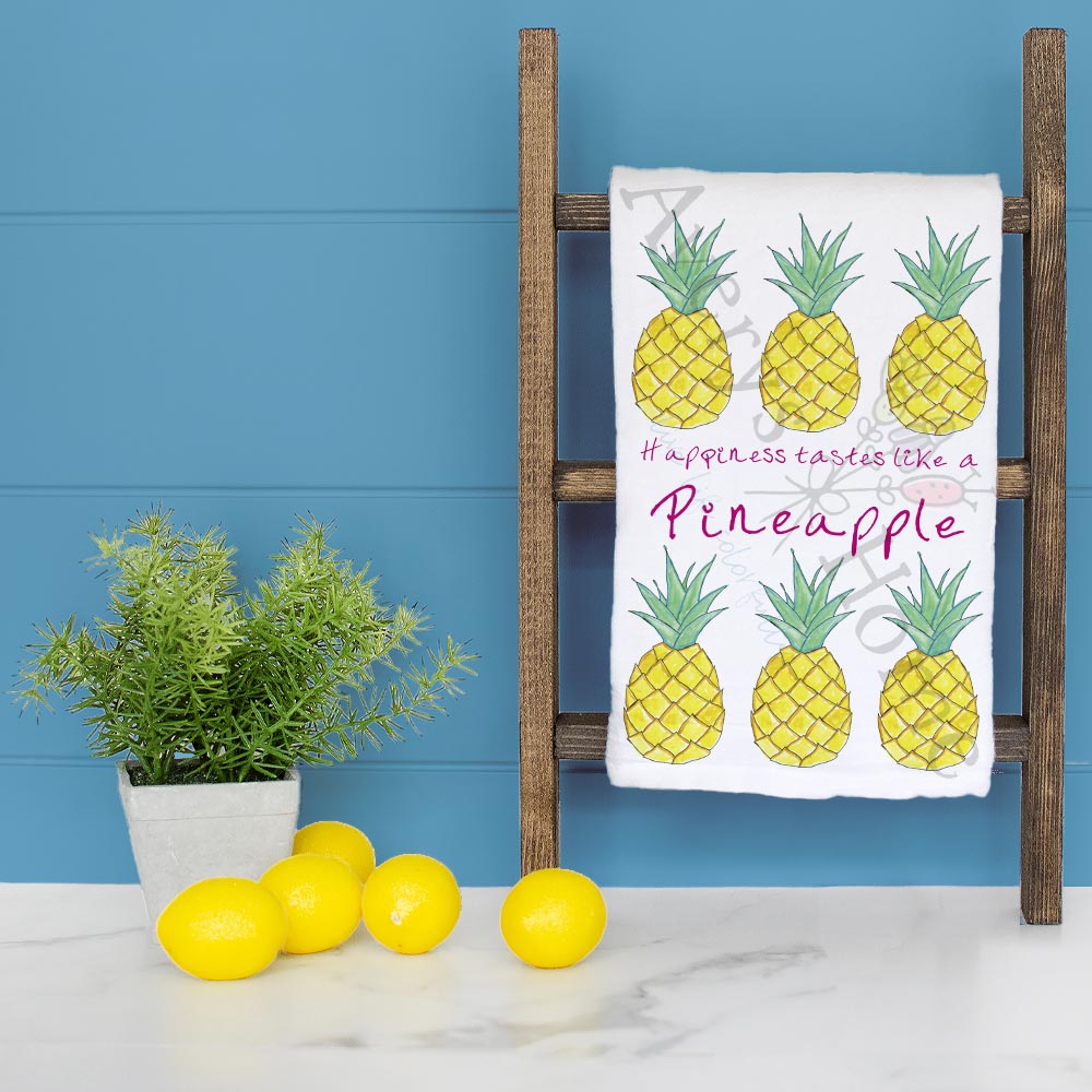 Pineapple Happiness Tea Towel – Summer Host Gift