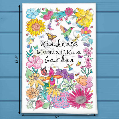 Kindness Grows Tea Towel – Garden Flower Decor