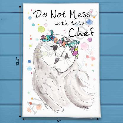 Don’t Mess With Chef Tea Towel – Bold Kitchen Gift